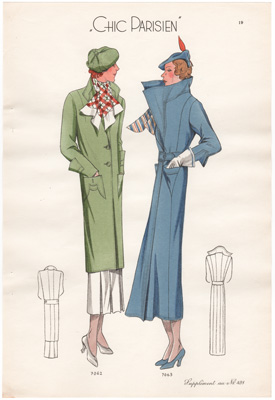 chic parisien fashion illustration 1934